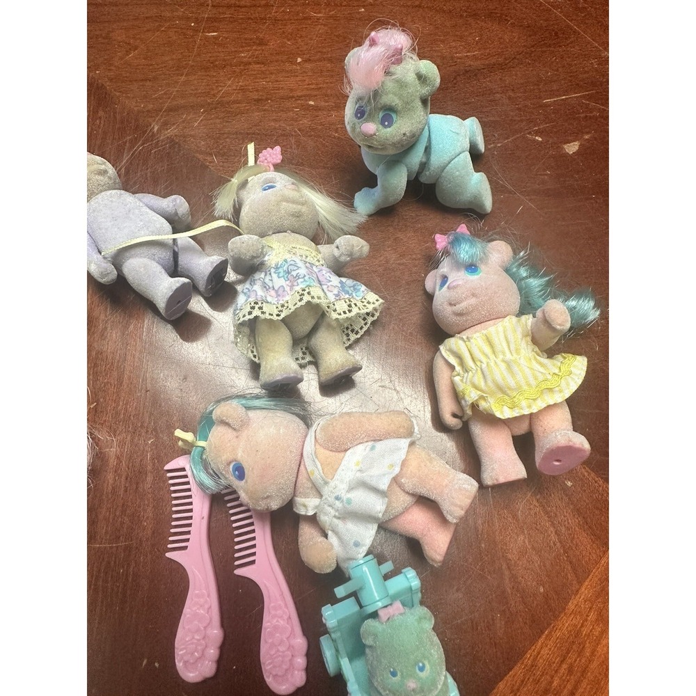 VINTAGE TYCO BITSY BEARS WIND UP LOT Of 9 + Baby And Accessories